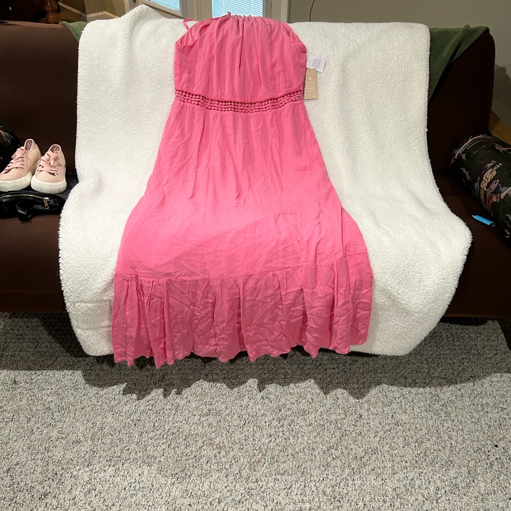 JustFab Vibrant Pink Maxi Skirt